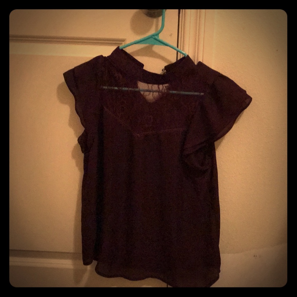Purple lace top